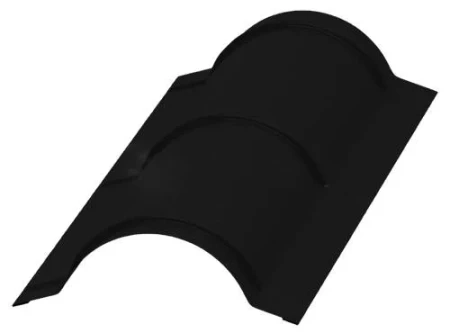 Планка конька круглого Металл Профиль R110x2000 Viking E 0,5 цвет RAL 9005