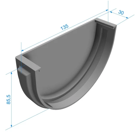 Заглушка желоба d-120 мм ПВХ Döcke Premium в Туле фото