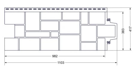 Пластиковая фасадная панель Grand Line Крупный камень Classic в Туле фото