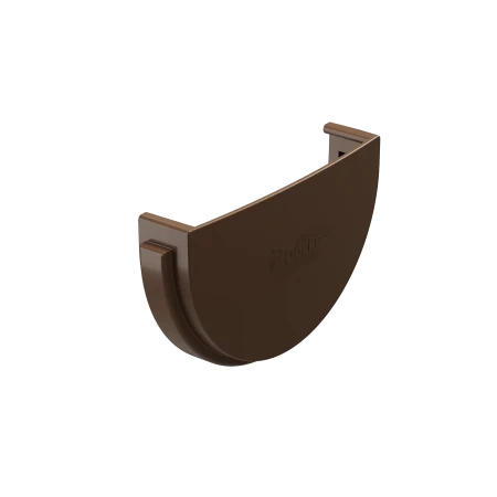 Заглушка желоба d-120 мм ПВХ Döcke Standard светло-коричневая RAL 8017