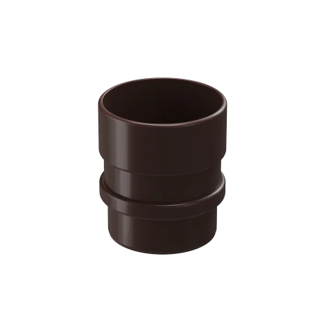 Соединитель трубы (муфта) d-100 мм ПВХ Döcke Lux шоколад RAL 8019