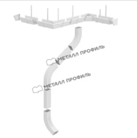 Заглушка желоба левая 120x86 мм Металл Профиль Бюджет Полиэстер 0,5 RAL 9003