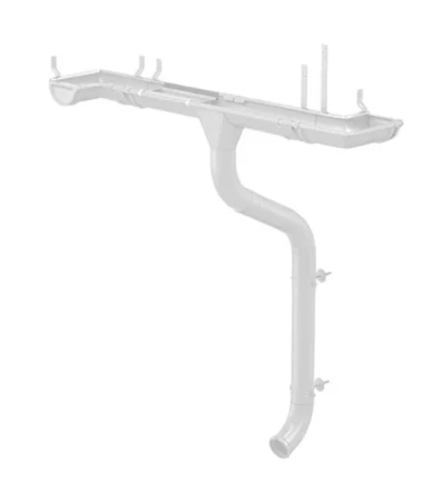 Колено стока (отвод трубы) d-90 мм Aquasystem Premium Pural 0,6 RAL 9003