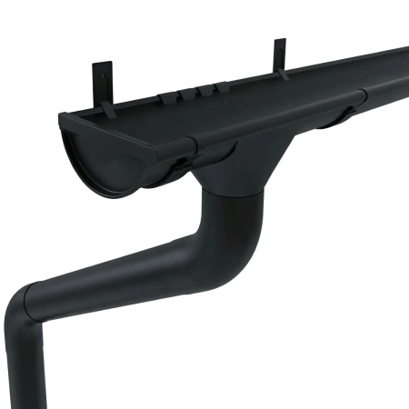 Комплект металлического водостока ГрандЛайн GL PE Matt d-125x90 мм Полиэстер Matt RAL 9005 в Туле фото