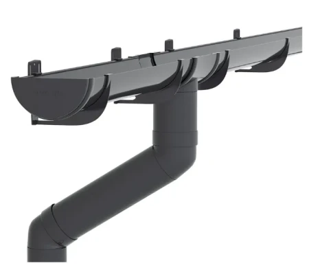 Комплект пластикового водостока d-120/90 мм ГрандЛайн Классика графит RAL 7024 в Туле фото