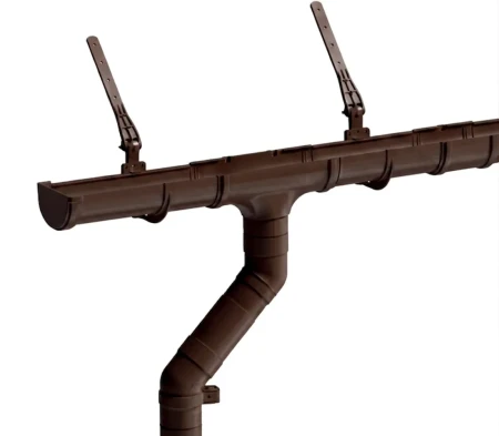 Комплект пластикового водостока d-120x85 мм Döcke Premium каштан RAL 8017 в Туле фото