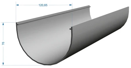 Желоб полукруглый ПВХ d-120 мм 3 м Döcke Premium в Туле фото
