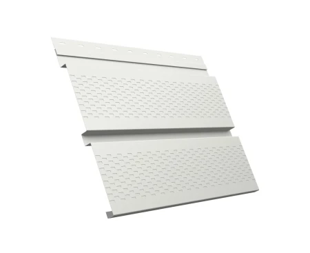 Металлический софит Grand Line Квадро Брус Drap 0,5 с полной перфорацией Ral 9003