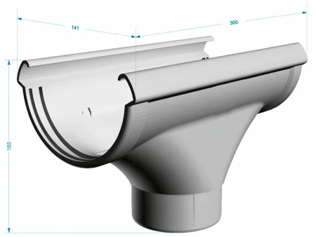 Воронка желоба ПВХ d-141x100 мм Döcke Lux в Туле фото