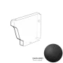 Заглушка желоба левая 120x86 мм Металл Профиль FORAMINA FREEZE QUADRO Valori двухстороннее 0,6 DarkGrey