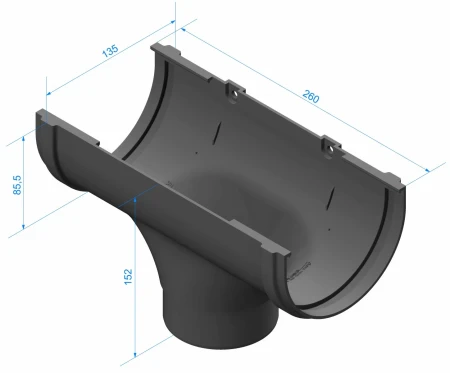 Воронка желоба ПВХ d-120x85 мм Döcke Premium в Туле фото
