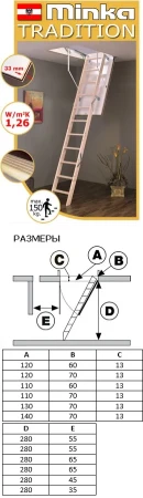 Чердачная люк-лестница Minka Tradition в Туле фото