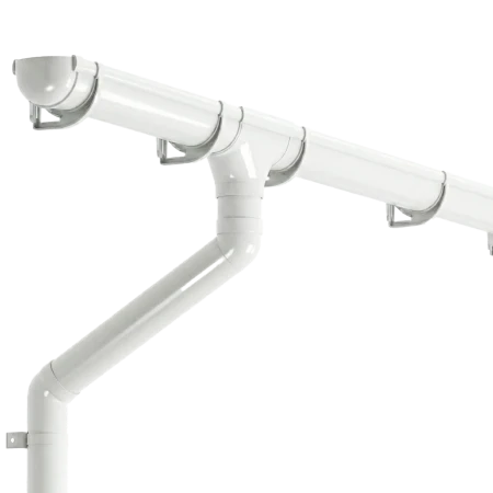 Комплект пластикового водостока d-135/90 мм ГрандЛайн Дизайн белый RAL 9003 в Туле фото