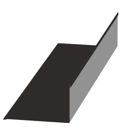 Планка примыкания верхняя Металл Профиль 250x147x2000 Viking E 0,5 цвет RAL 8019