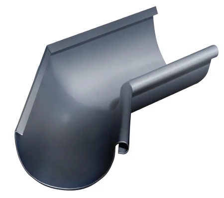 Угол желоба внутренний d-125 мм 135 гр Grand Line Полиуретан 0,6 RAL 7024