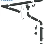 Крюк желоба d-125 мм короткий усиленный (карнизный) Металл Профиль FORAMINA FREEZE Valori двухсторонний 3,00 Grey