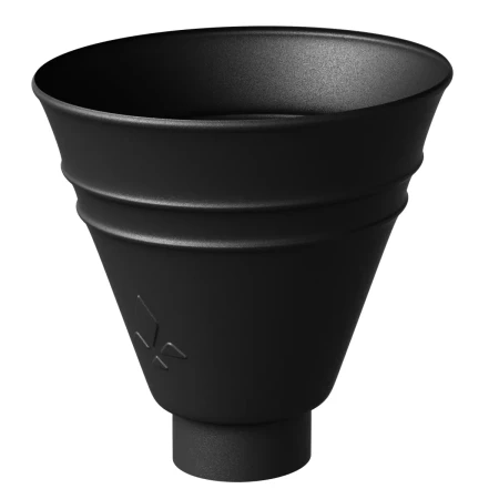 Воронка водосборная круглая для трубы d-90 мм Aquasystem Premium PU Matt 0,6 RAL 9005