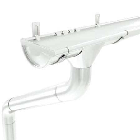 Комплект металлического водостока Grand Line GL PU d-150x100 мм 6 м/3 м Полиуретан RAL 9003 в Туле фото