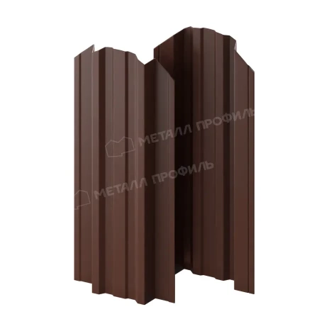 Прямоугольный Trapeze Полиэстер двухсторонний 0,45 RAL 8017 фигурный