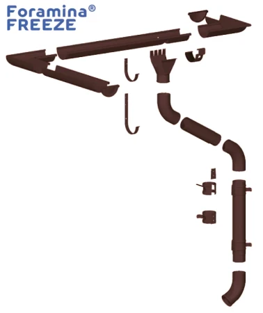 Ограничитель перелива Металл Профиль FORAMINA FREEZE Valori двухсторонний 0,6 DarkBrown