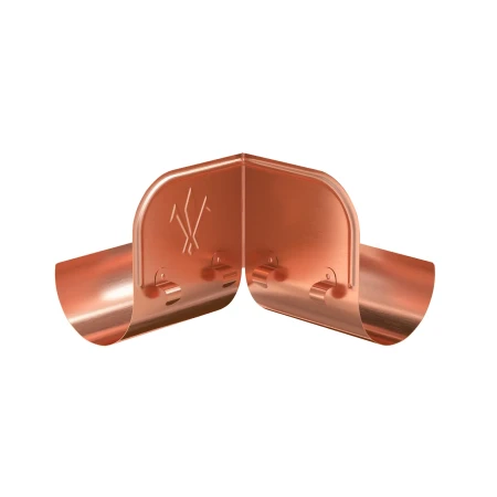 Ограничитель перелива желоба d-125 мм угловой Aquasystem Элит 0,6 медный