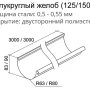 Желоб полукруглый d-125 мм 2 м Grand Line Optima Полиэстер двухсторонний 0,55 в Туле фото