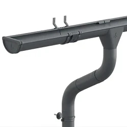 Комплект металлического водостока Аквасистем Премиум d-125x90 мм 6 м/3 м PU Ral 7024
