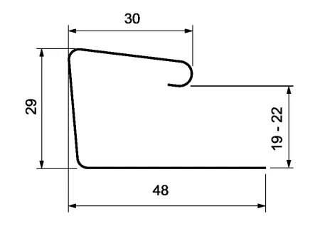 J-профиль универсальный 7/8'' Grand Line (темный дуб)