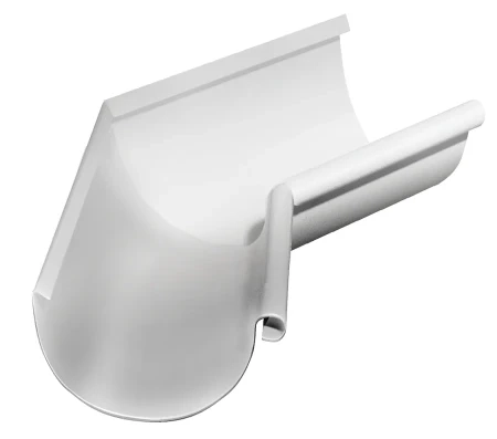 Угол желоба внутренний d-150 мм 135 гр Grand Line Полиуретан 0,6 RAL 9003