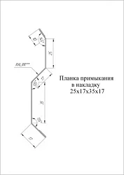 Планка примыкания внакладку Grand Line 25x17x35x17 Полиэстер 0,45 Планка примыкания внакладку Grand Line 25x17x35x17 Полиэстер 0,45