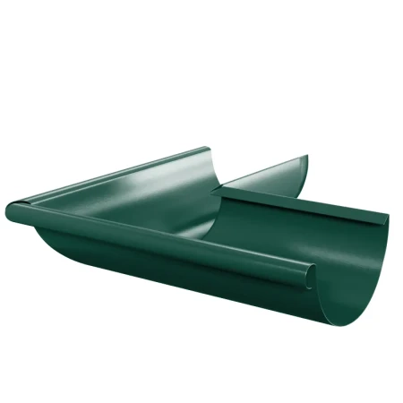 Угол желоба наружный d-125 мм 90 гр Металл Профиль FORAMINA PUR Purman двухсторонний 0,6 RAL 6005