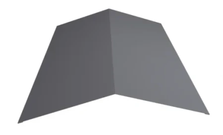 Планка конька плоского простая Металл Профиль 115x115x2000 0,45 Полиэстер цвет RAL 7004