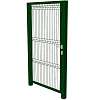 Металлическая калитка зелёного цвета с сетчатым заполнением