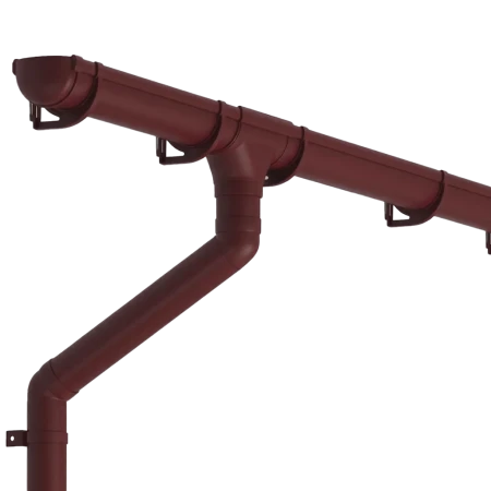 Комплект пластикового водостока d-135/90 мм ГрандЛайн Дизайн бордо RAL 3005 в Туле фото