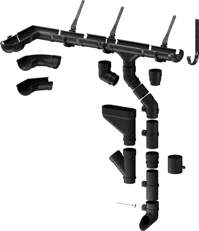 Заглушка желоба ПВХ Döcke Lux карбон RR 33