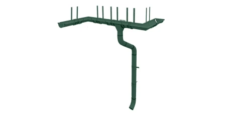 Угол желоба наружный d-125 мм 90 гр Grand Line Полиуретан 0,6 RAL 6005