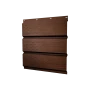 Металлический софит Grand Line Print Elite 0,45 с полной перфорацией Choco Wood