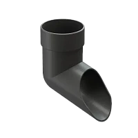 Колено стока (наконечник) d-100 мм ПВХ Döcke Lux графит RAL 7024
