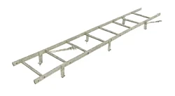 Кровельная лестница Borge для натуральной кровли 2,7 м Оцинкованная