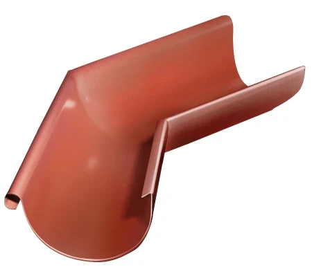 Угол желоба наружный d-125 мм 135 гр Grand Line Полиуретан 0,6 RAL 8004