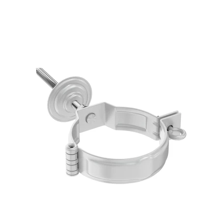 Декоративный хомут (кронштейн) трубы под метиз d-100 мм Aquasystem Premium Pural 0,6 RAL 9003