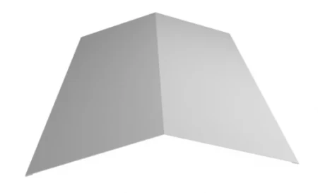 Планка конька плоского простая Металл Профиль 145x145x2000  0,45 Полиэстер цвет RAL 9003