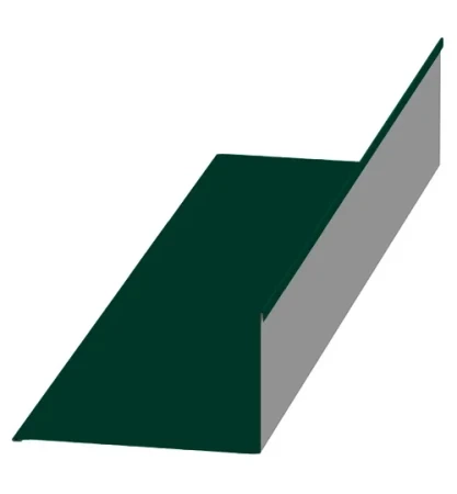 Планка примыкания верхняя Металл Профиль 140x90x2000 0,45 Полиэстер цвет RAL 6005