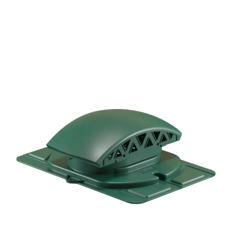 Кровельный вентиль (черепаха) с универсальным проходным элементом Viotto цвет зеленый (RAL 6005)