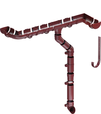 Соединитель трубы (муфта) d-80 мм ПВХ Döcke Standard красный RAL 3005