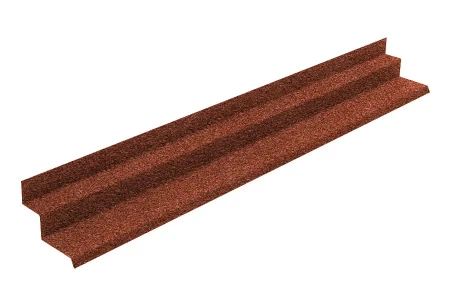 Планка примыкания верхнего для композитной черепицы Luxard (к верт.стене), цвет Оникс