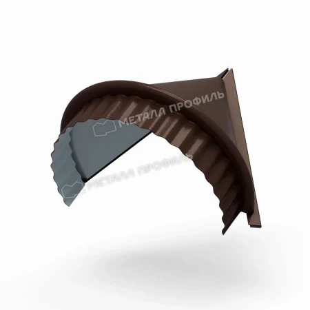 Заглушка конька круглого конусная Металл Профиль Viking E 0,5 цвет RAL 8017