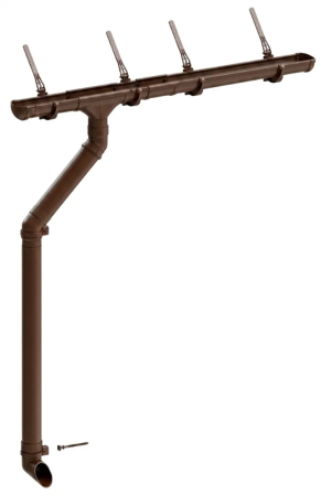 Комплект пластикового водостока d-141x100 мм Döcke lux шоколад RAL 8019 в Туле фото