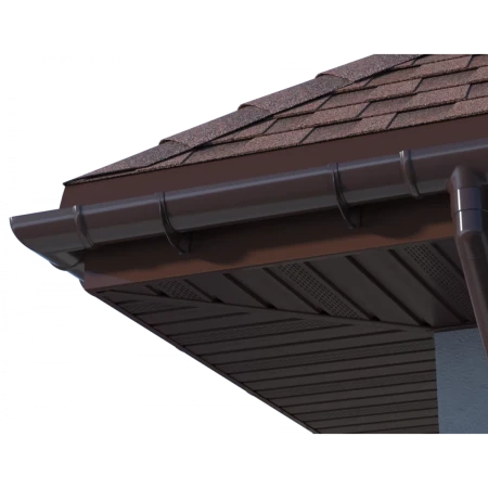 Виниловый софит Технониколь с полной перфорацией каштан