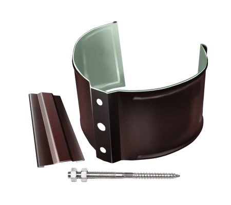 Кронштейн трубы на кирпич d-100 мм Grand Line Optima Полиэстер двухсторонний 0,6 RAL 8017